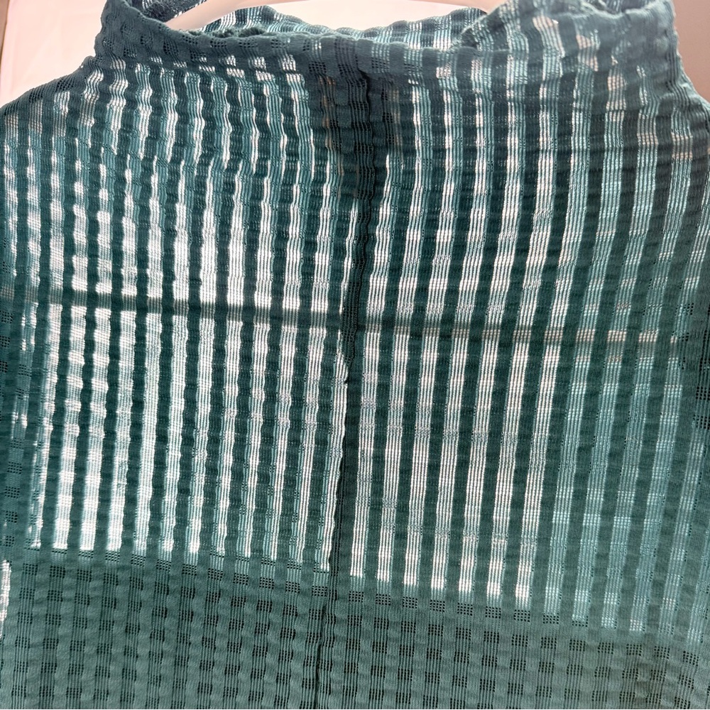 Maeve Teal Textured Puff Sleeve Top - Picture 14 of 16